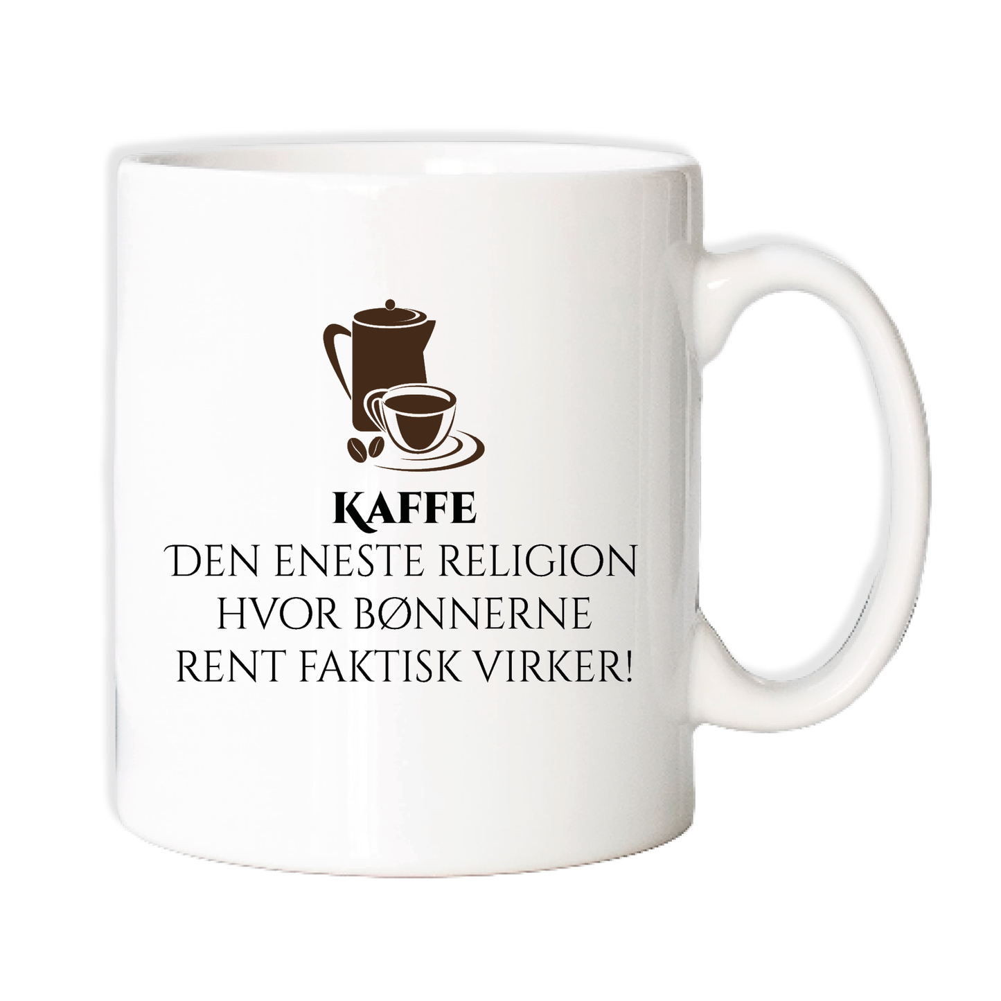 Krus - Kaffe, den eneste religion hvor bønnerne rent faktisk virker