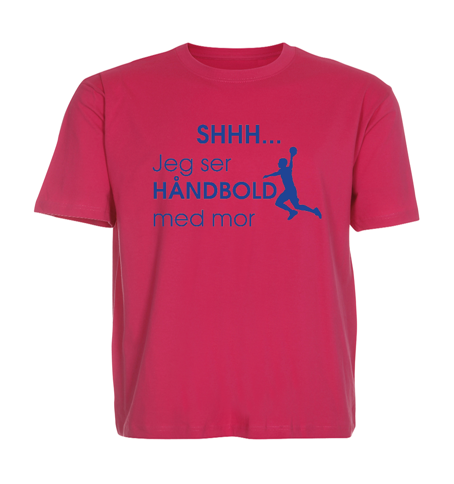Børne t-shirt - Shhh jeg ser håndbold med Mor