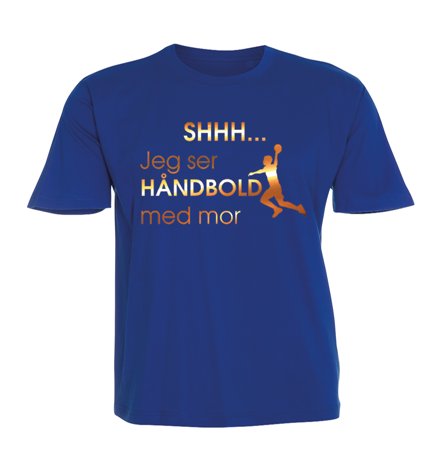 Børne t-shirt - Shhh jeg ser håndbold med Mor