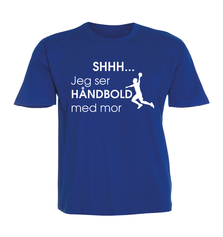 Børne t-shirt - Shhh jeg ser håndbold med Mor