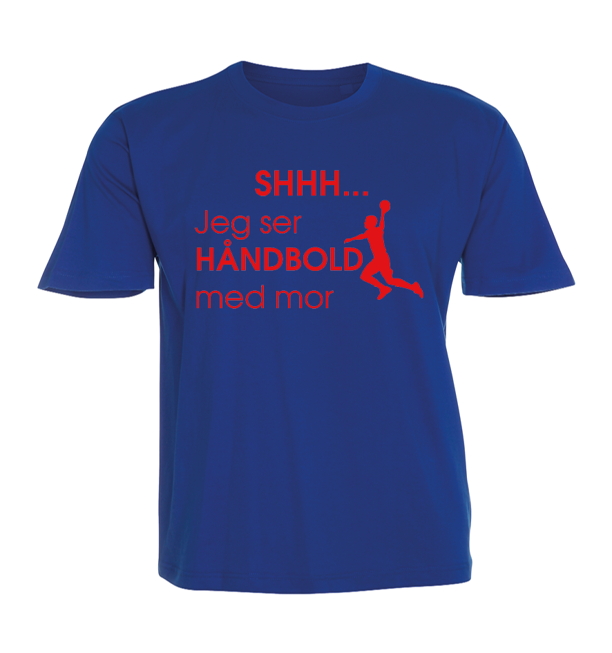Børne t-shirt - Shhh jeg ser håndbold med Mor