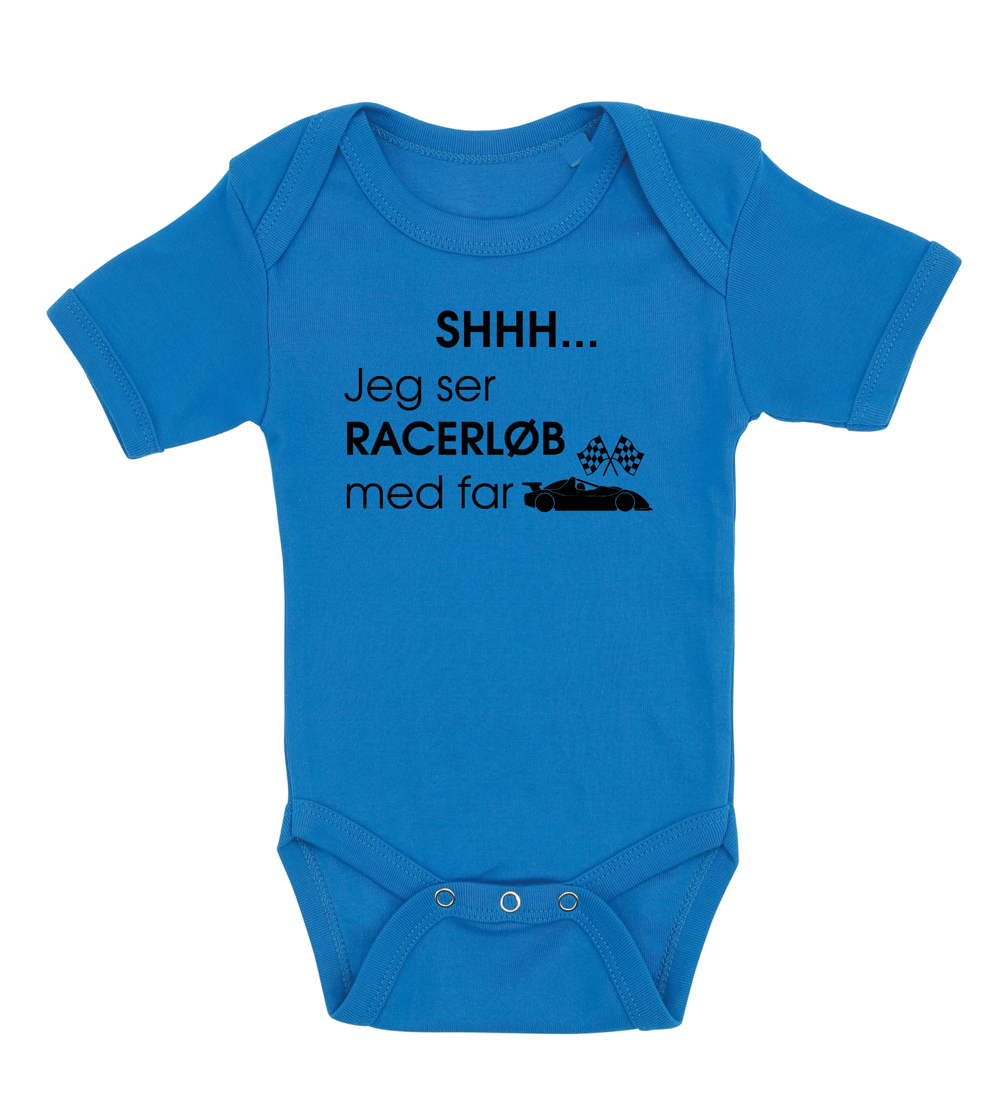 Baby bodystocking - Shhh jeg ser racerløb med far