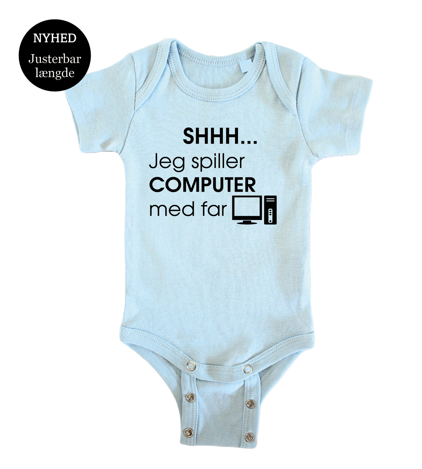 Baby bodystocking - Shhh jeg spiller computer med far