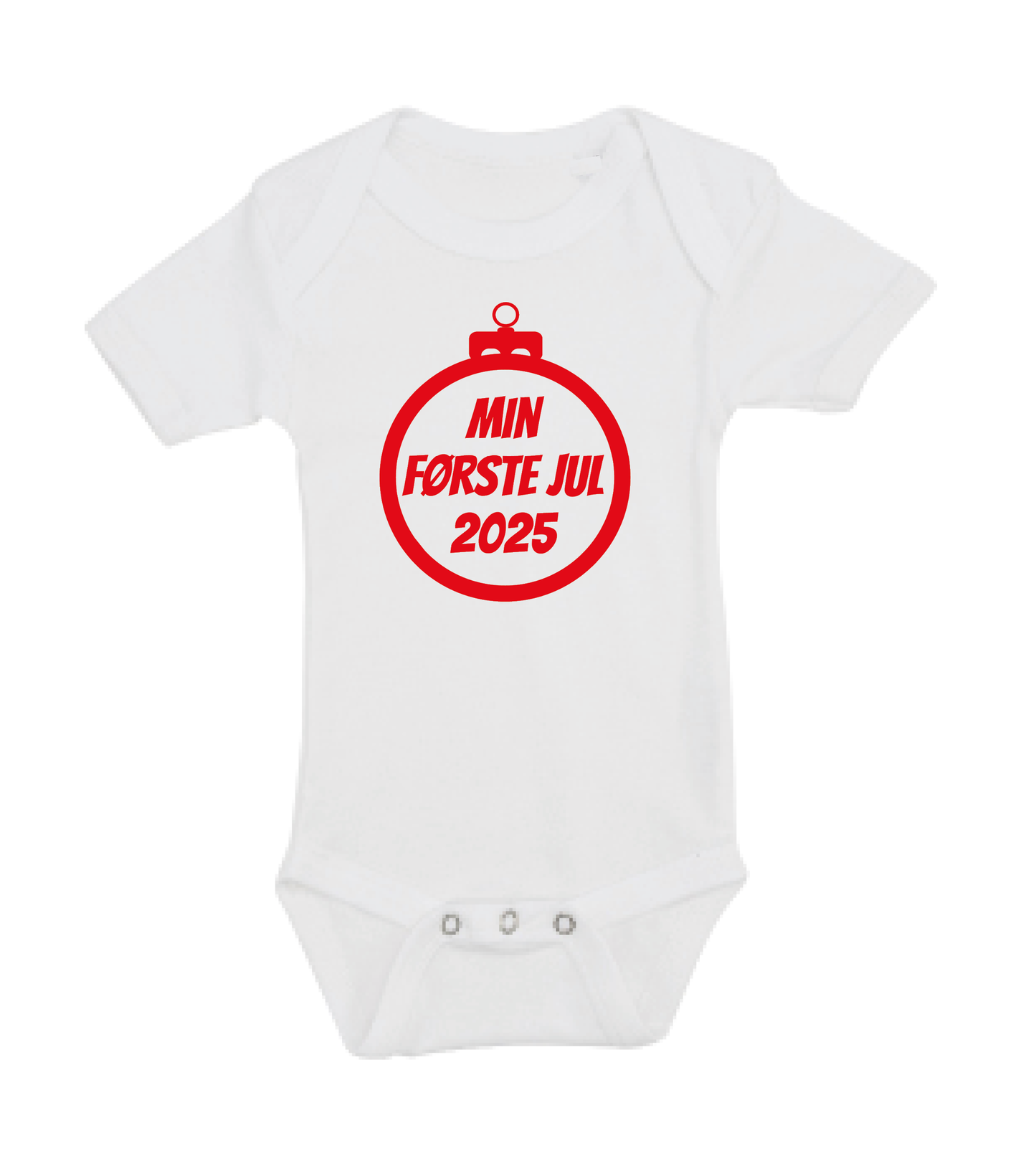 Jule baby bodystocking - Min første jul 2025 julekugle