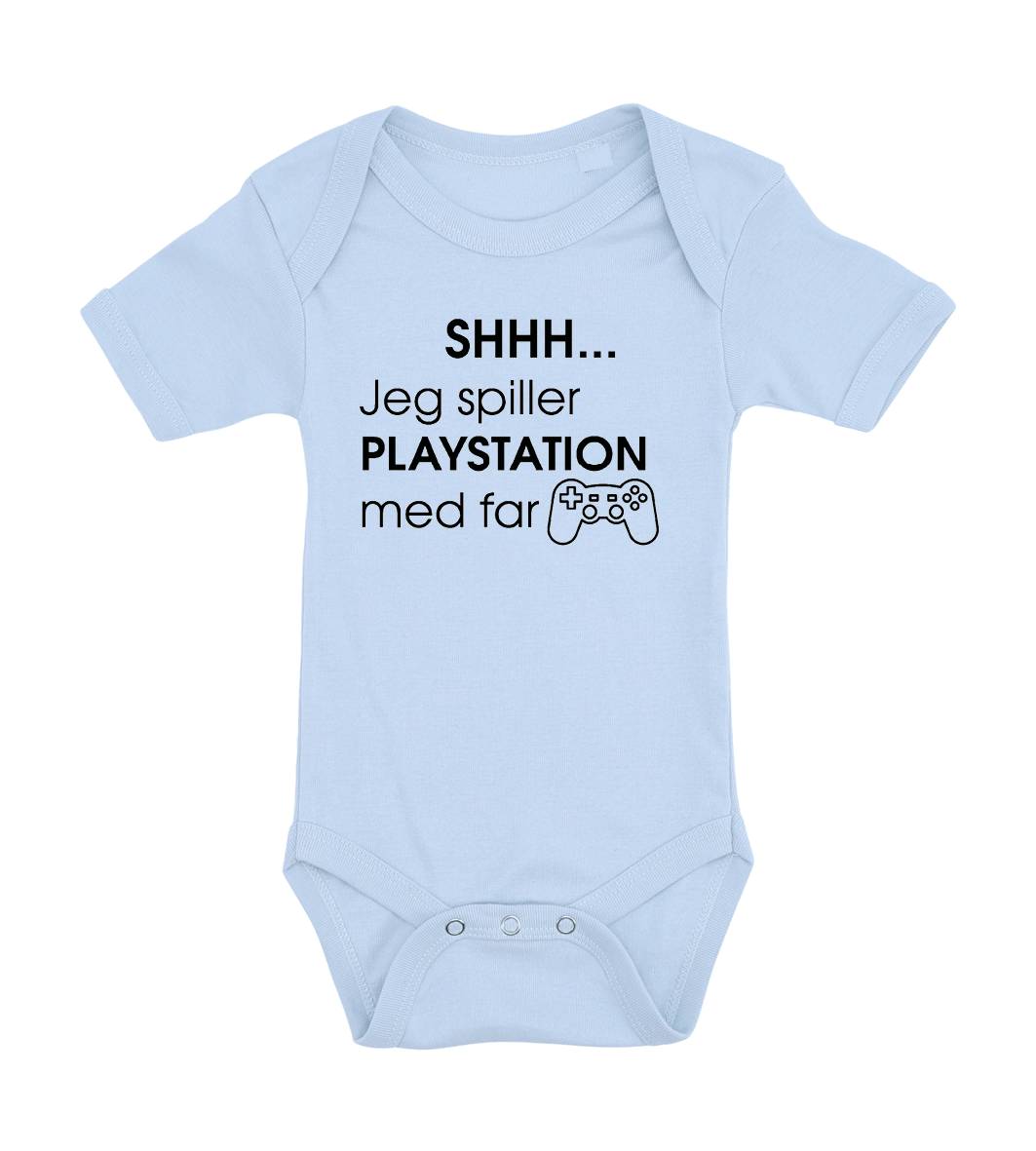 Baby bodystocking - Shhh jeg spiller playstation med far