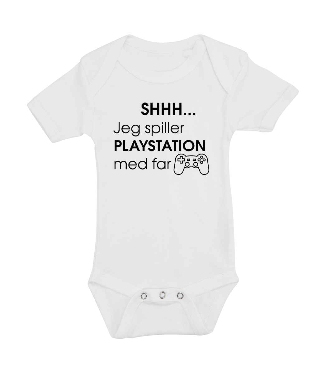 Baby bodystocking - Shhh jeg spiller playstation med far